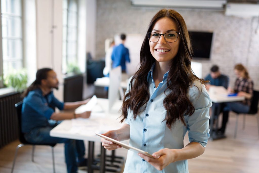 young woman employment